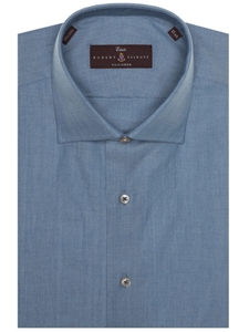 Solid Blue Chambray Estate Sutter Tailored Dress Shirt | Robert Talbott Spring 2017 Collection | Sam's Tailoring