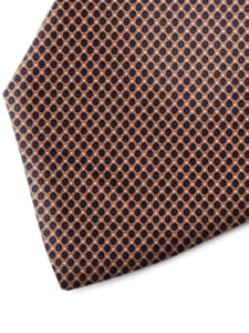 Brown and Black Polka Dot Silk Tie | Italo Ferretti Spring Summer Collection | Sam's Tailoring