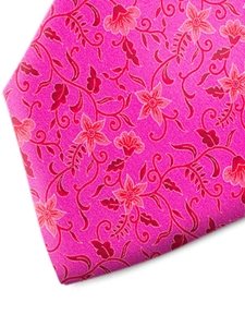Pink and Fuchsia Floral Pattern Silk Tie | Italo Ferretti Spring Summer Collection | Sam's Tailoring