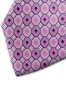 Blue and Lilac Patterned Silk Tie | Italo Ferretti Spring Summer Collection | Sam's Tailoring