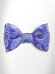 Sky Blue Paisley Silk Bow Tie | Italo Ferretti Spring Summer Collection | Sam's Tailoring