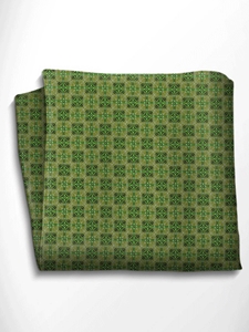 Green Patterned Silk Pocket Square | Italo Ferretti Spring Summer Collection | Sam's Tailoring