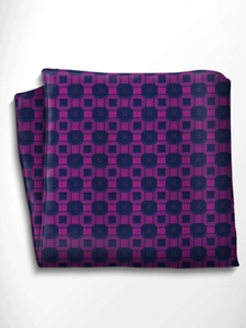 Blue and Violet Silk Pocket Square | Italo Ferretti Spring Summer Collection | Sam's Tailoring