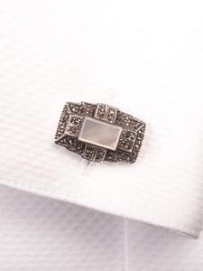 Marcasite/Stone Cufflink | Robert Talbott Spring 2017 Collection | Sam's Tailoring