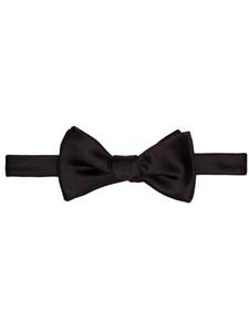 Black Solid Satin Best of Class Bow Tie | Robert Talbott Formal Wear   | Sam's Tailoring