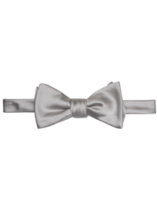 Grey Solid Satin Best of Class Bow Tie | Robert Talbott Formal Wear   | Sam's Tailoring