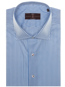 Blue and White Stripe Estate Sutter Tailored Dress Shirt | Robert Talbott Spring 2017 Collection | Sam's Tailoring