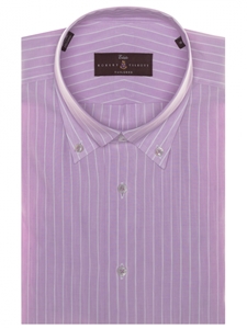 Lavender and White Stripe Estate Sutter Tailored Dress Shirt | Robert Talbott Spring 2017 Collection | Sam's Tailoring