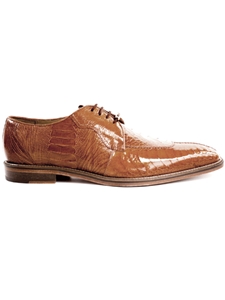 Burned Amber Genuine Ostrich Leg Siena Shoe | Belvedere Fall Collection | Sams Tailoring