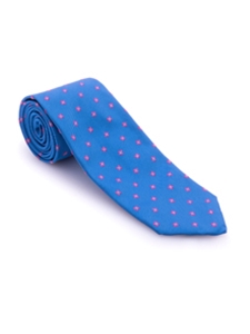 Blue with Pink Small Flowers Best of Class Tie | Robert Talbott Spring/Summer 2017 Collection  | Sam's Tailoring