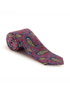 Red, Blue and Yellow Paisley Best of Class Tie | Spring/Summer Collection | Sam's Tailoring Fine Men Clothing