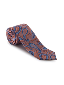 Orange, Blue and Sky Paisley Best of Class Tie | Spring/Summer Collection | Sam's Tailoring Fine Men Clothing