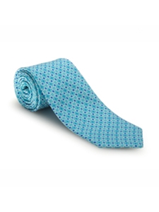 Seas Green, White and Blue Seasonal Print Best of Class Tie | Spring/Summer Collection | Sam's Tailoring Fine Men Clothing