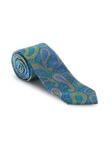 Aqua, Green and Lavender Paisley Best of Class Tie | Spring/Summer Collection | Sam's Tailoring Fine Men Clothing