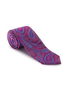Fuchsia, Purple and Sky Paisley Best of Class Tie | Spring/Summer Collection | Sam's Tailoring Fine Men Clothing