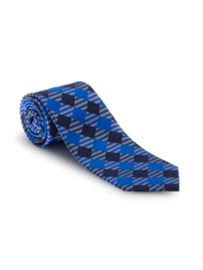 Blue and Navy Plaid Academy Best of Class Tie | Spring/Summer Collection | Sam's Tailoring Fine Men Clothing
