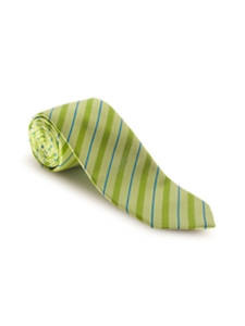 Green and Blue Stripe on Green Seasonal Best of Class Tie | Spring/Summer Collection | Sam's Tailoring Fine Men Clothing