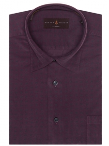 Plum with Navy Pine Classic Fit Sport Shirt | Robert Talbott Fall 2017 Collection  | Sam's Tailoring