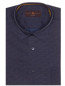 Navy With Dots Anderson II Classic Fit Sport Shirt | Robert Talbott Fall 2017 Collection  | Sam's Tailoring Fine Men Clothing