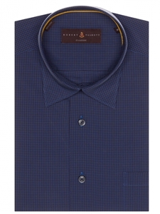 Navy and Blue Check Anderson II Classic Sport Shirt | Robert Talbott Fall 2017 Collection  | Sam's Tailoring Fine Men Clothing