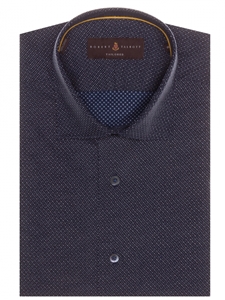 Printed Indigo Blue with White Dots Crespi IV Sport Shirt | Robert Talbott Fall 2017 Collection  | Sam's Tailoring Fine Men Clothing