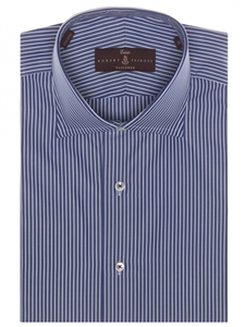 Blue and White Stripe Estate Tailored Dress Shirt | Robert Talbott Dress Shirt Fall 2017 Collection | Sam's Tailoring Fine Men Clothing