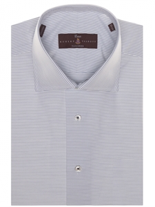 Navy and White Stripe Estate Tailored Dress Shirt | Robert Talbott Dress Shirt Fall 2017 Collection | Sam's Tailoring Fine Men Clothing