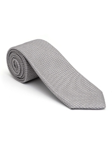 Silver Solid Super Grenadine Best of Class Tie | Fall Ties Collection | Sam's Tailoring Fine Men Clothing