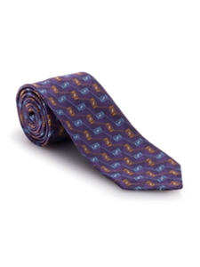 Purple, Sky and Gold Geometric Seven Fold Tie | Seven Fold Fall Ties Collection | Sam's Tailoring Fine Men Clothing