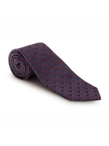 Purple with Navy and Blue Squares Presido Estate Tie | Robert Talbott Estate Ties Collection | Sam's Tailoring