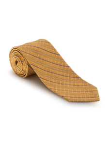 Gold with Purple Stripes British Mogador 7 Fold Tie | 7 Fold Ties Collection | Sam's Tailoring Fine Men Clothing