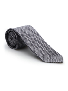 Grey & White With Blue Small Dots 7 Fold Tie | 7 Fold Ties Collection | Sam's Tailoring Fine Men Clothing