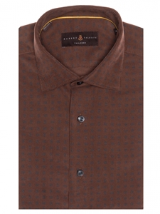Brown Overprint Crespi IV Tailored Sport Shirt | Robert Talbott Sport Shirts Collection  | Sam's Tailoring Fine Men Clothing