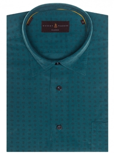 Teal Over Print Anderson II Classic Fit Sport Shirt | Robert Talbott Sport Shirts Collection  | Sam's Tailoring Fine Men Clothing