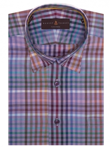 Multi Colored Plaid Howard Tailored Sport Shirt | Robert Talbott Sport Shirts Collection  | Sam's Tailoring Fine Men Clothing