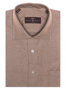 Latte Twill Herringbone Estate Classic Dress Shirt | Robert Talbott Fall Dress Collection | Sam's Tailoring Fine Men Clothing