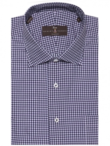 Lavender and Navy Twill Check Estate Dress Shirt | Robert Talbott Fall Dress Collection | Sam's Tailoring Fine Men Clothing