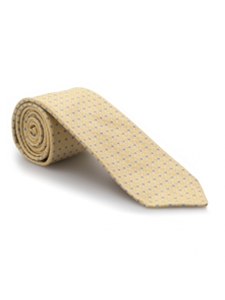 Yellow With Blue Sudbury Seven Fold Tie | 7 Fold Ties Collection | Sam's Tailoring Fine Men Clothing