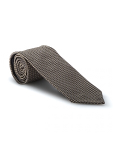 Tan, Brown & Sky Dots Sudbury Seven Fold Tie | 7 Fold Ties Collection | Sam's Tailoring Fine Men Clothing