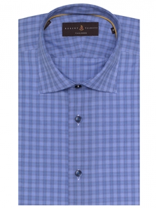 Blue Plaid Crespi IV Tailored Fit Sport Shirt | Robert Talbott Sport Shirts Collection  | Sam's Tailoring Fine Men Clothing