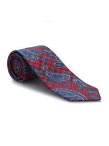 Wine, Blue & White Paisley Best of Class Tie | Best of Class Ties Collection | Sam's Tailoring Fine Men Clothing