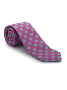 Pink and Sky Carmel Print Best of Class Tie | Best of Class Ties Collection | Sam's Tailoring Fine Men Clothing