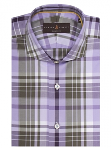 Lavender, Green & White Plaid San Carlos Sport Shirt | Sport Shirts Collection | Sams Tailoring Fine Men Clothing