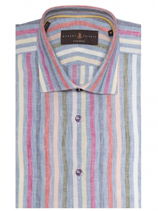 Multi Colored Stripe Crespi IV Tailored Sport Shirt | Sport Shirts Collection | Sams Tailoring Fine Men Clothing