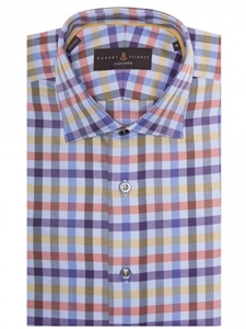 Yellow, Orange & Lavender Howard Tailored Sport Shirt | Sport Shirts Collection | Sams Tailoring Fine Men Clothing