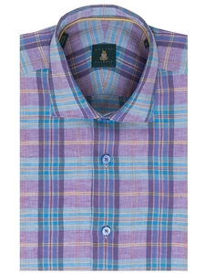 Multi Colored Plaid Crespi III Tailored Sport Shirt | Sport Shirts Collection | Sams Tailoring Fine Men Clothing