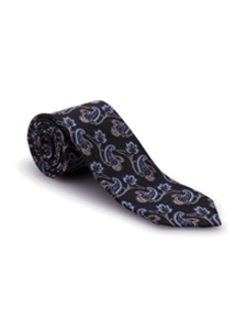 Black, Blue & White RT Copper Paisley Tie | Robert Talbott Ties | Sam's Tailoring Fine Men Clothing