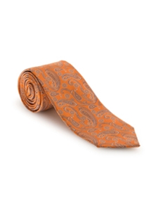 Orange with Blue and White Paisley RT Studio Tie | Robert Talbott Ties | Sam's Tailoring Fine Men Clothing