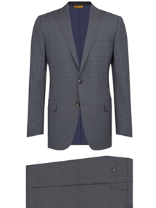 Grey Check Flap Pockets Traveler Infinity Suit | Hickey Freeman Men's Collection | Sam's Tailoring Fine Men Clothing
