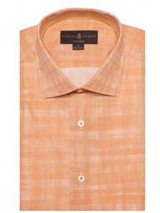 Orange/White Crespi IV Tailored Fit Sport Shirt | Sport Shirts Collection | Sams Tailoring Fine Men Clothing